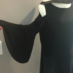 Ralph Lauren black cold shoulder dress.
